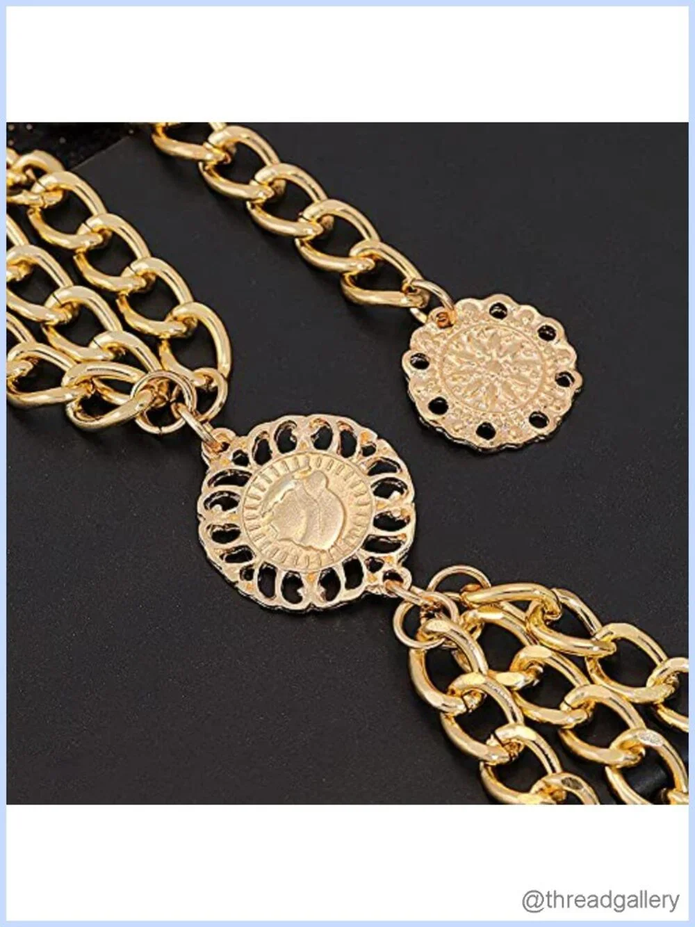 Multilayer Chain Belt Alloy Sunflower Belly Chain Adjustable Waist Women